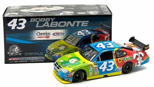 Action 1:24 Autographed Bobby Labonte #43 General Mills Equity Characters 2008 Charger With Box