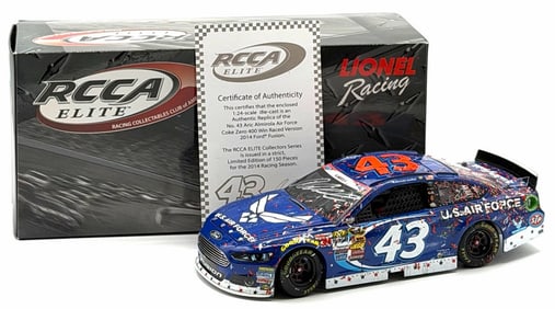 Lionel 1:24 Autographed Aric Almirola #43 Air Force Daytona Win 24/150 In Box With COA