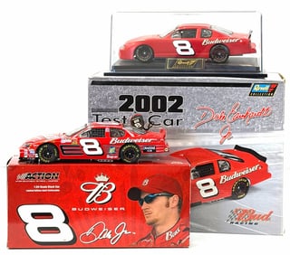 (2) 1:24 Autographed Dale Earnhardt Jr Die-Cast Collectables