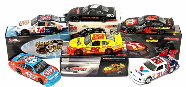 (6) 1:24 Autographed Jamie McMurray, Tony Stewart, Kurt Busch, Jeremy Mayfield, Aric Almirola, Buddy