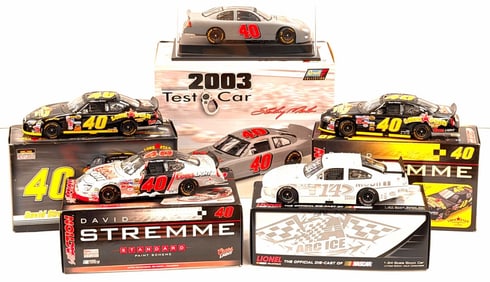 (5) 1:24 Autographed David Stremme, Tony Stewart, & Sterling Marlin Die-Cast Collectables
