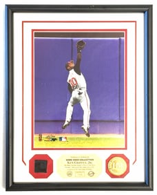 Ken Griffey Jr. Piece Of Game Used Fielding Glove Highland Mint Framed