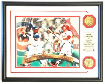 Mark McGwire & Sammy Sosa The Highland Mint "Home Run Kings" Framed