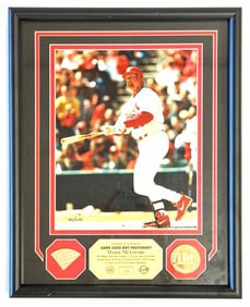 Mark McGwire Piece Of Game Used Bat Highland Mint Framed