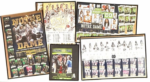 (5) Notre Dame Fighting Irish Women's Basketball Memorabilia