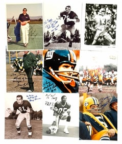 (9) Autographed Dan Marino, Joe Paterno, Bob St. Clair, & Many More