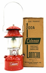 1958 Coleman 200A Single Mantle Lantern with Original Box
