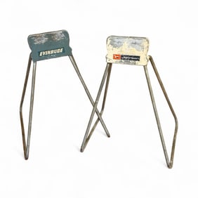 Johnson & Evinrude Outboard Motor Metal Display Stands