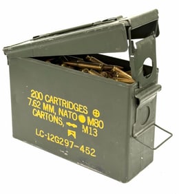 350 Rounds .308 Caliber Military Surplus Rifle Ammo in Can