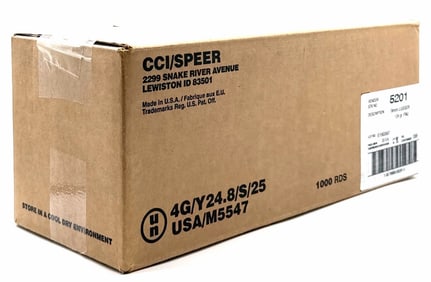 1000 Rounds CCI/SPEER 9mm Luger Pistol Ammo
