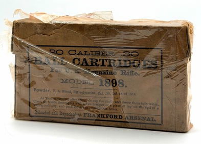 WW1 Model 1898 30 Cal. Ball Cartridge In Box