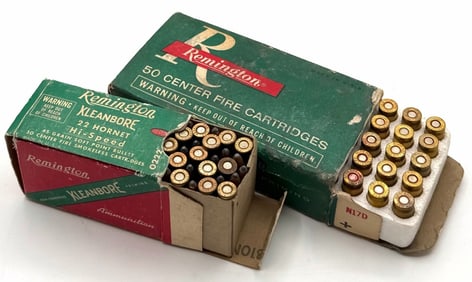 100 Remington 22 Hornet & 380 Ammunition In Original Boxes