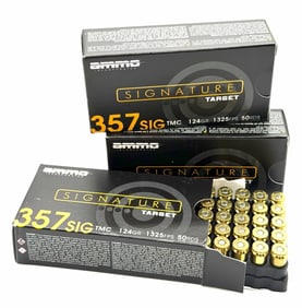150 Rounds Signature Target 357 SIG Pistol Ammo NIB