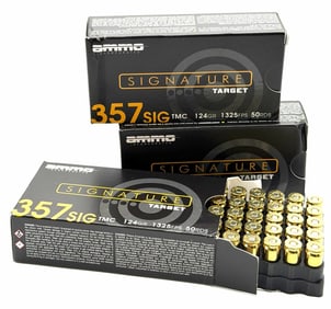 150 Rounds Signature Target 357 SIG Pistol Ammo NIB