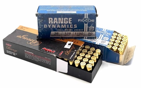 150 Rounds PMC Bronze & Fiocchi 38 Super Auto Pistol Ammo NIB