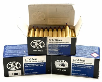 150 Rounds FNH 5.7x28mm Ammo NIB