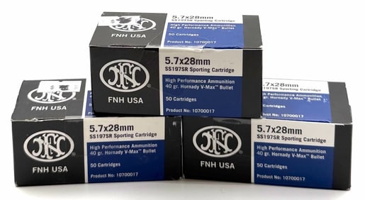150 Rounds FNH 5.7x28mm Pistol Ammo NIB