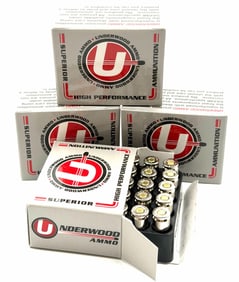 80 Rounds Superior Underwood 9mm Luger +P Pistol Ammo NIB