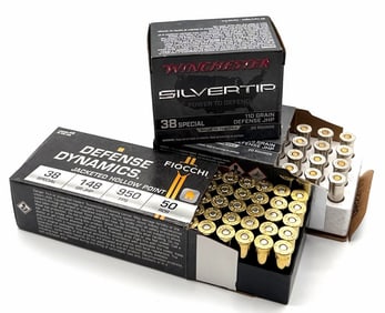 90 Rounds Winchester Silvertip & Fiocchi 38 Special +P Pistol Ammo NIB