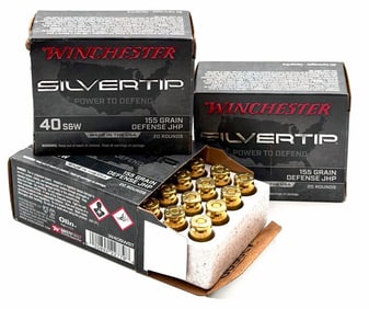 60 Rounds Winchester Silvertip 40 S&W Pistol Ammo NIB
