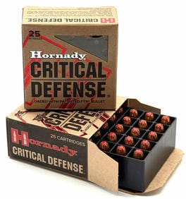 50 Rounds Hornady Critical Defense 380 Auto Pistol Ammo NIB