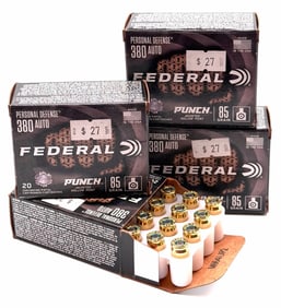 80 Rounds Federal Personal Defense 380 Auto Pistol Ammo NIB