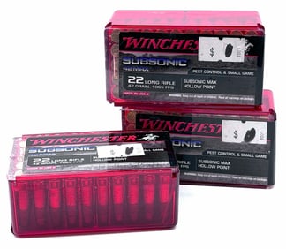 150 Rounds Winchester Subsonic 22 LF Pistol Ammo NIB
