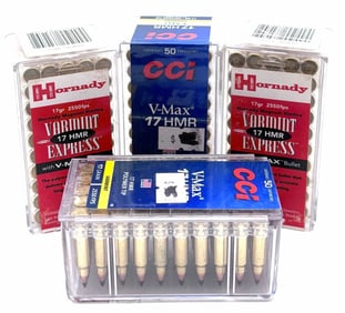 200 Rounds Hornady 17 HMR Varmint Express & CCI 17 HMR Rifle Ammo NIB