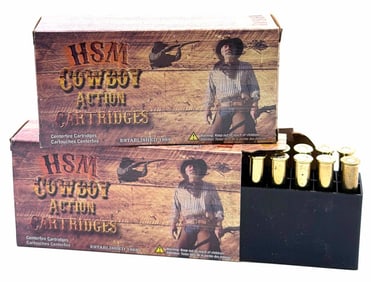 40 Rounds HSM Cowboy Action 38-55 WIN Rifle Ammo NIB
