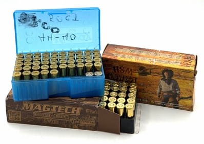 145 Rounds Magtech, HSM & Reloaded 44-40 Cowboy Action Rounds