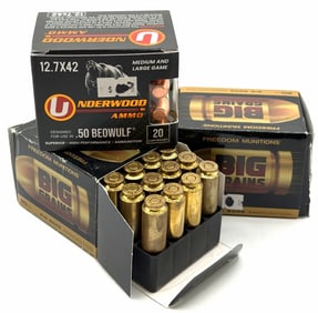 60 Rounds Freedom Munitions & Underwood 12.7 x 42 Ammo NIB
