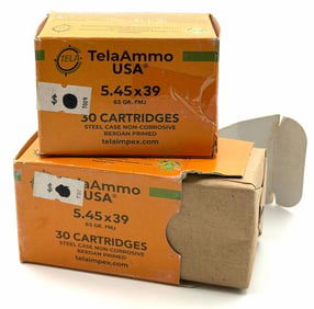 60 Rounds TelaAmmo USA 5.45 x 39 Rifle Ammo NIB