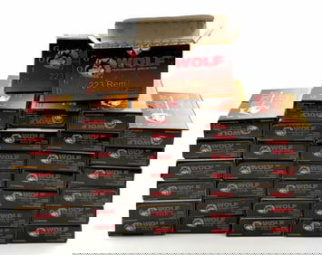 700 Rounds Wolf Gold 223 Remington Rifle Ammo NIB