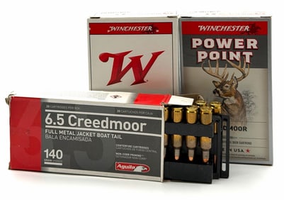 60 Rounds Winchester & Aguila 6.5 Creedmoor Rifle Ammo NIB