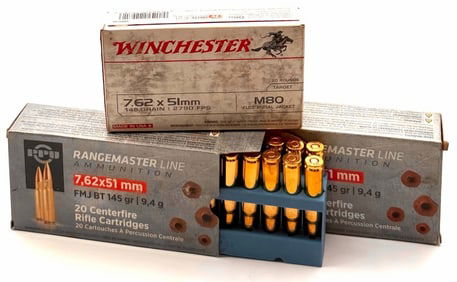 60 Rounds Winchester & PPU 7.62 x 51mm Rifle Ammo NIB