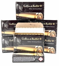 140 Rounds Sellier & Bellot 6.5 x 57R Rifle Ammo NIB