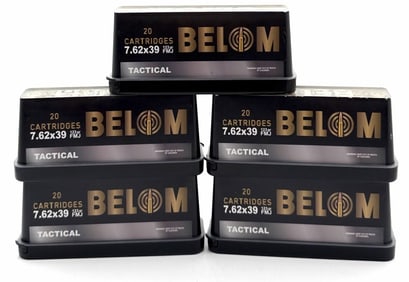 100 Rounds Belom Tactical 7.62 x 39 Rifle Ammo NIB