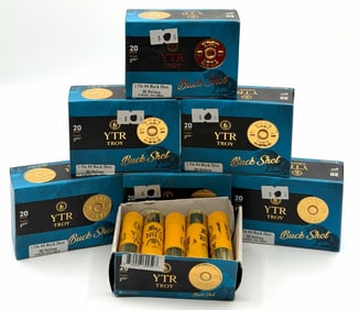 70 Rounds YTR Troy 20 Gauge 4 Buckshot Shotgun Ammo NIB