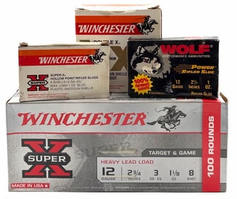 130 Rounds Winchester .12 Ga Shotgun Shells in Boxes