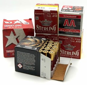 120 Rounds Federal, Sterling, & Winchester 410 Buckshot w/ Stars & Stripes 28 Gauge Shotgun Shells N