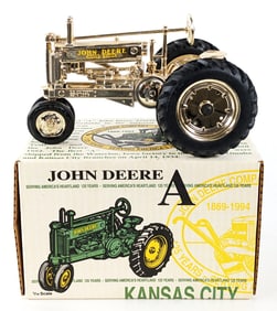 Gold 1/16 Ertl John Deere Model A Tractor 125th Anniversary Edition