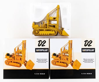 (2) 1/16 SpecCast Caterpillar D2 Track-Type Tractor 5U Series Traxcavator