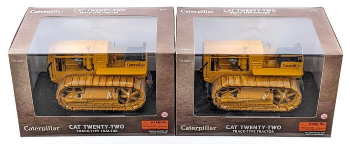 (2) 1/16 Norscot CAT Twenty-Two Track-Type Tractor
