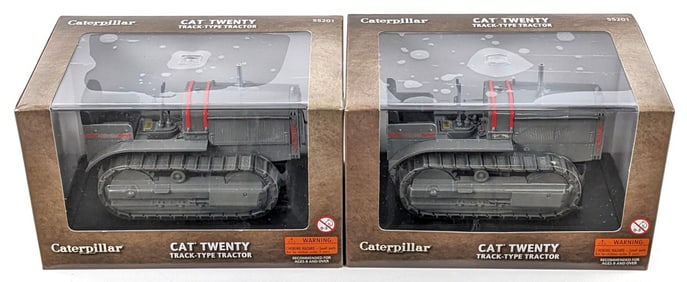 (2) 1/16 Norscot CAT Twenty Track-Type Tractor