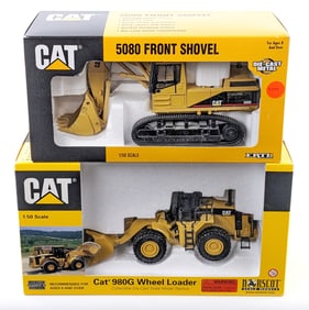 1/50 Ertl CAT 5080 Front Shovel & Norscot CAT 980G Wheel Loader