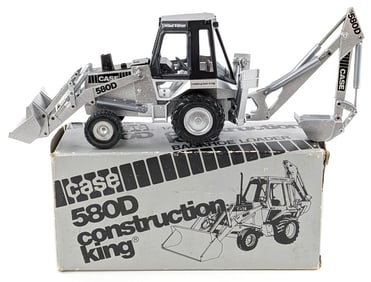 1/35 NZG Case 580D Construction King Backhoe Loader - Silver