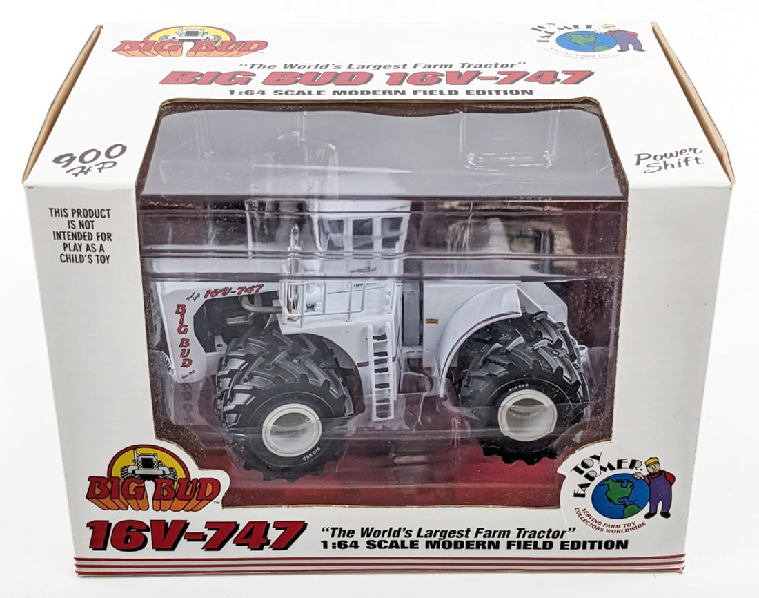 1/64 Die-Cast Promotions Big Bud 16V-747 4wd Tractor Modern Field Edition: 1/64 Die-Cast Promotions Modern Field Edition Big Bud 16V-747 4wd 900H.P. tractor. The tractor is new in the box.