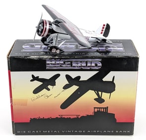 SpecCast Big Bud 1932 Lockheed Vega Model 5 Airplane Bank - Signed