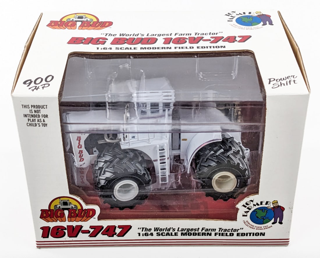 1/64 Die-Cast Promotions Big Bud 16V-747 4wd Tractor Modern Field Edition: 1/64 Die-Cast Promotions Modern Field Edition Big Bud 16V-747 4wd 900H.P. tractor. The tractor is new in the box.