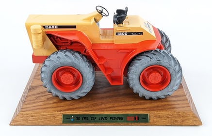 1/16 Precision Engineering Case 1200 Traction King Tractor on Plaque
